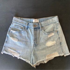 Pistola | Distressed Jean Cutoff Mid Rise Shorts | 26